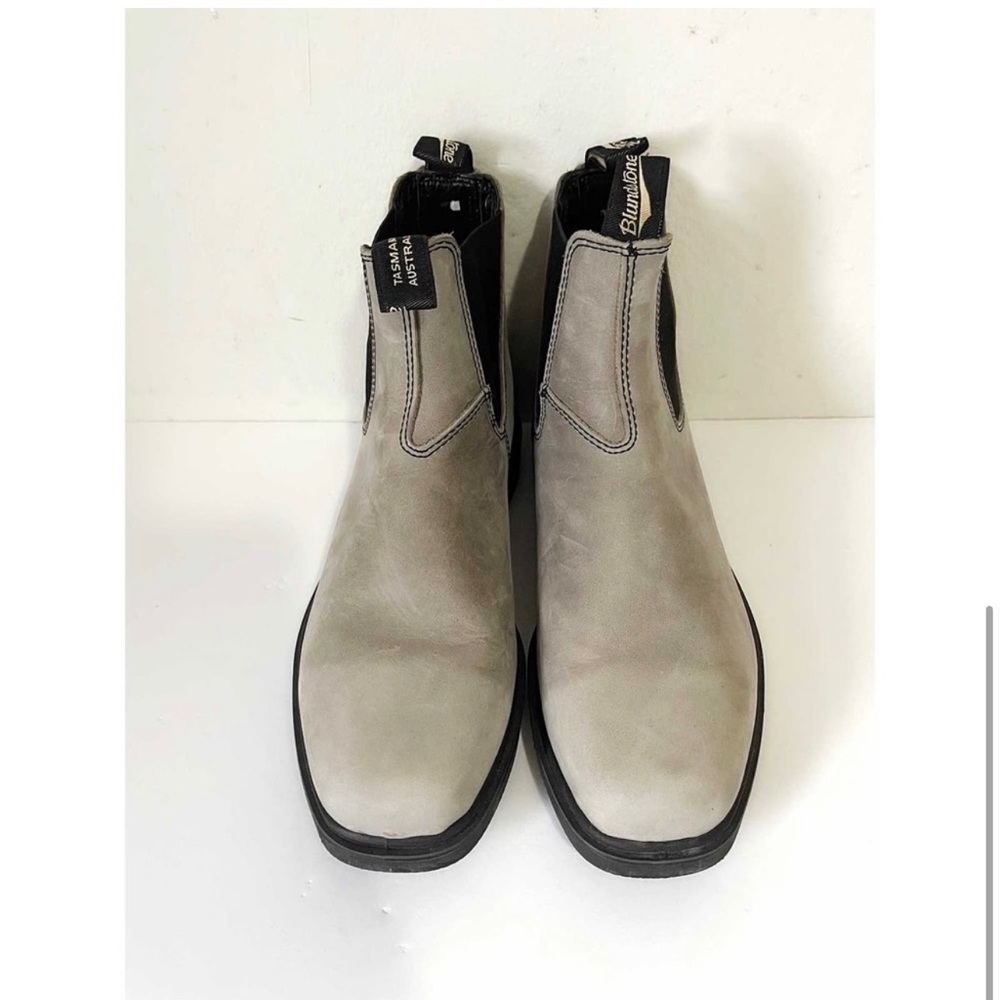BLUNDSTONE Chelsea Unisex Classic Leather Boots in Steel Gray Size W10/M8